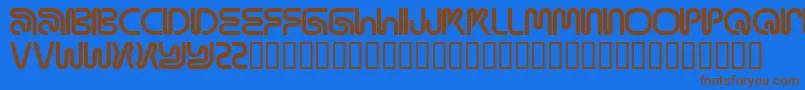 MAMA     Font – Brown Fonts on Blue Background