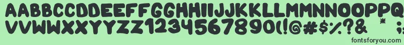 MamaBear Font – Black Fonts on Green Background