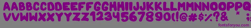 Weitere Informationen zur MamaBear-Schriftart MamaBear-Schriftart – Violette Schriften auf grauem Hintergrund