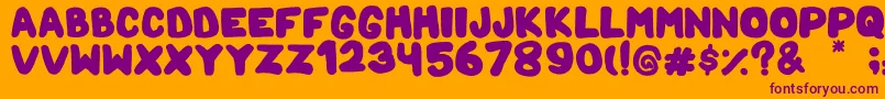 MamaBear Font – Purple Fonts on Orange Background
