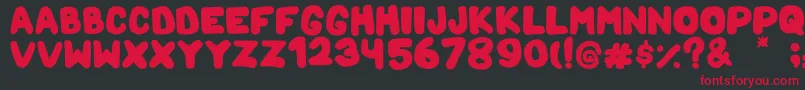 MamaBear Font – Red Fonts on Black Background