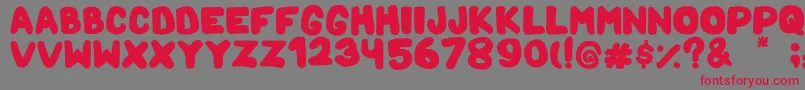More about MamaBear Font MamaBear Font – Red Fonts on Gray Background