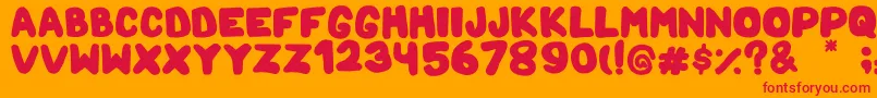 MamaBear Font – Red Fonts on Orange Background
