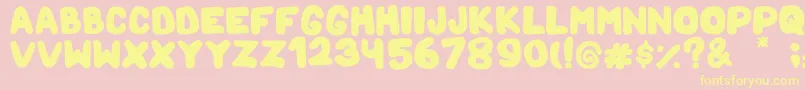 MamaBear Font – Yellow Fonts on Pink Background
