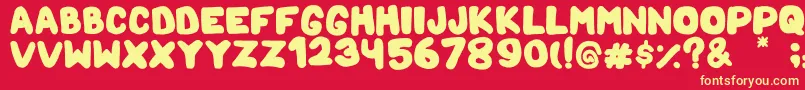 フォントMamaBear – 黄色の文字、赤い背景