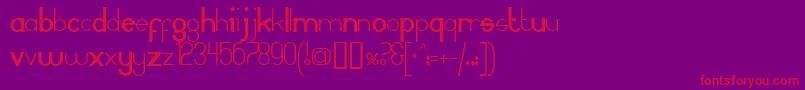 フォントMAMMAGAMMA – 紫の背景に赤い文字
