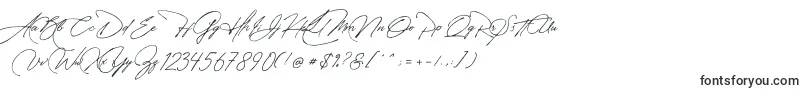 Czcionka Manchester Signature – pochylone czcionki