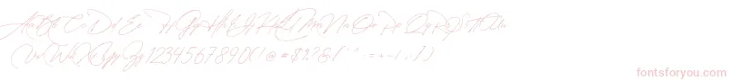 Manchester Signature-Schriftart – Rosa Schriften auf weißem Hintergrund