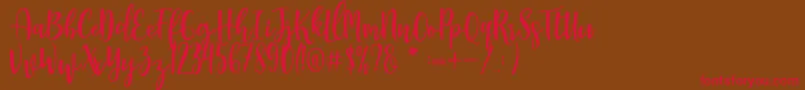 Manda Font – Red Fonts on Brown Background