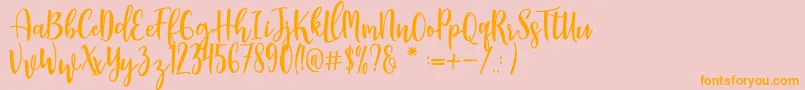 Manda Font – Orange Fonts on Pink Background