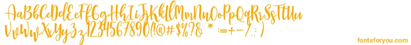 Manda Font – Orange Fonts on White Background