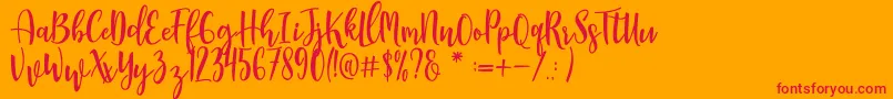 fuente Manda – Fuentes Rojas Sobre Fondo Naranja