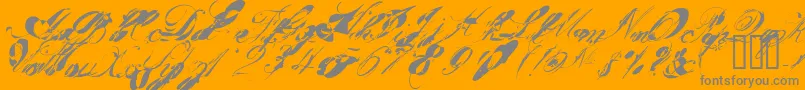 GarglenutzRecur51ve Font – Gray Fonts on Orange Background