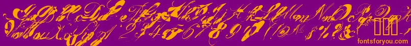 GarglenutzRecur51ve Font – Orange Fonts on Purple Background