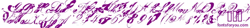 GarglenutzRecur51ve-Schriftart – Violette Schriften auf weißem Hintergrund