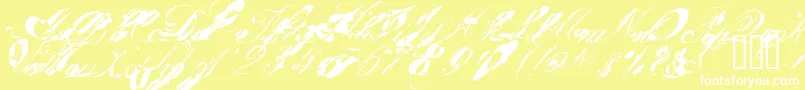 GarglenutzRecur51ve Font – White Fonts on Yellow Background