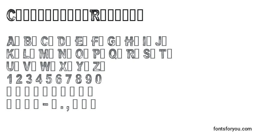 Czcionka CfurbanlifeRegular – alfabet, cyfry, specjalne znaki