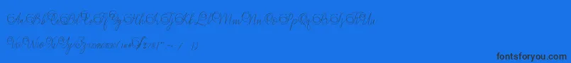 Mandailing Font – Black Fonts on Blue Background