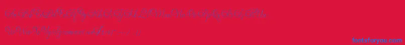 Mandailing Font – Blue Fonts on Red Background