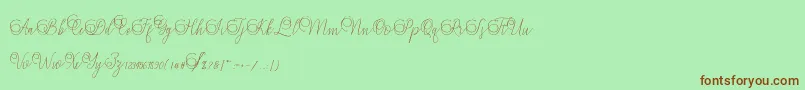 Mandailing Font – Brown Fonts on Green Background