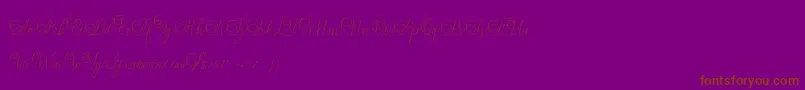 Mandailing-Schriftart – Braune Schriften auf violettem Hintergrund