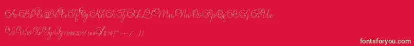 Mandailing Font – Green Fonts on Red Background