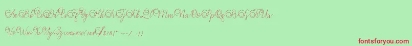 Mandailing Font – Red Fonts on Green Background