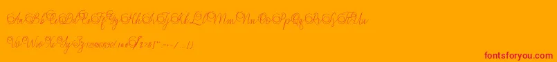 Mandailing Font – Red Fonts on Orange Background