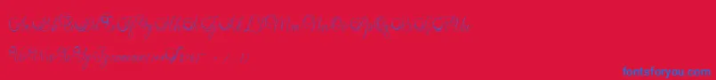 Mandailing Font – Blue Fonts on Red Background