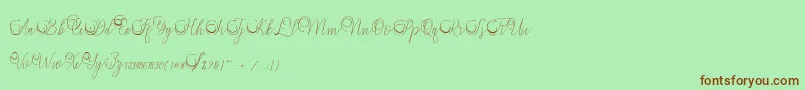 Mandailing Font – Brown Fonts on Green Background