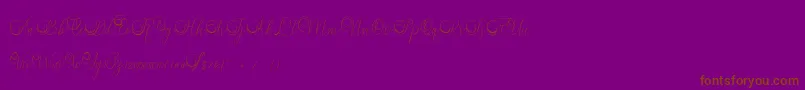 Mandailing-Schriftart – Braune Schriften auf violettem Hintergrund