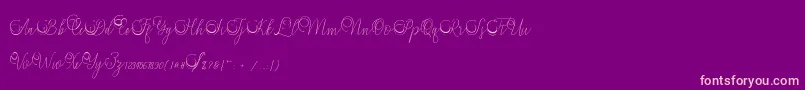 Mandailing Font – Pink Fonts on Purple Background