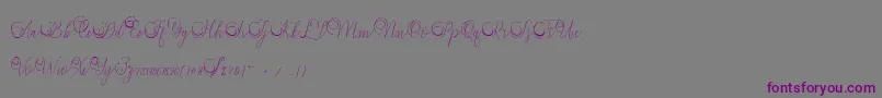 Mandailing-Schriftart – Violette Schriften auf grauem Hintergrund