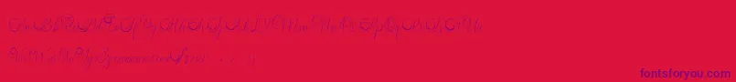 Mandailing-Schriftart – Violette Schriften auf rotem Hintergrund