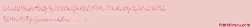 Mandailing Font – Red Fonts on Pink Background