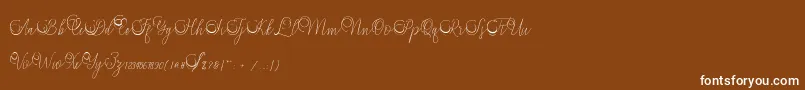 Mandailing Font – White Fonts on Brown Background