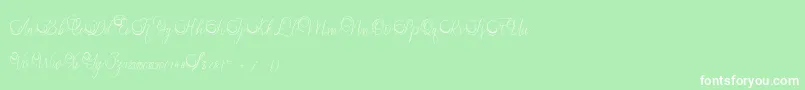 Mandailing Font – White Fonts on Green Background