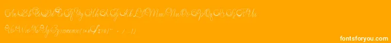 Mandailing Font – White Fonts on Orange Background