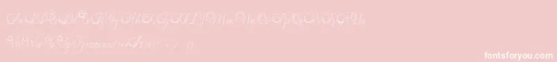 Mandailing Font – White Fonts on Pink Background