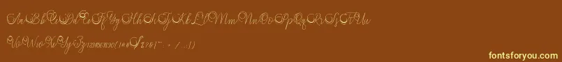 Mandailing Font – Yellow Fonts on Brown Background