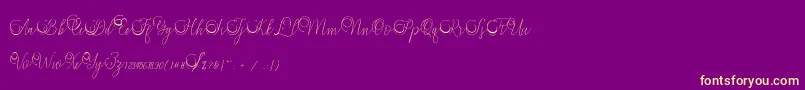 Mandailing Font – Yellow Fonts on Purple Background