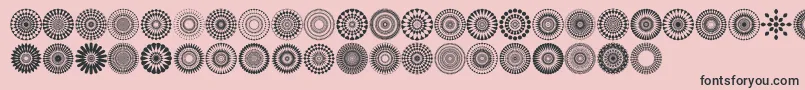 fuente Mandalas pro – Fuentes Negras Sobre Fondo Rosa