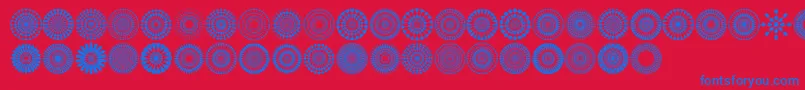 fuente Mandalas pro – Fuentes Azules Sobre Fondo Rojo