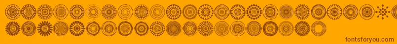 Шрифт Mandalas pro – коричневые шрифты на оранжевом фоне