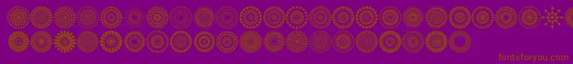 Mandalas pro Font – Brown Fonts on Purple Background