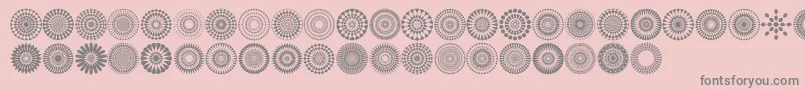 Mandalas pro-Schriftart – Graue Schriften auf rosa Hintergrund