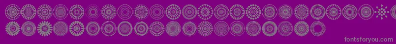 fuente Mandalas pro – Fuentes Grises Sobre Fondo Morado