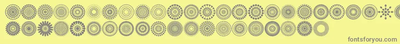 fuente Mandalas pro – Fuentes Grises Sobre Fondo Amarillo