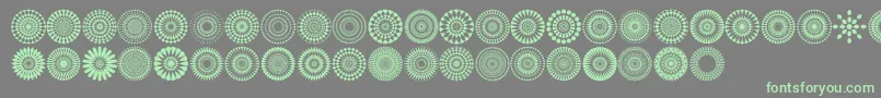 fuente Mandalas pro – Fuentes Verdes Sobre Fondo Gris