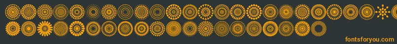 Mandalas pro Font – Orange Fonts on Black Background